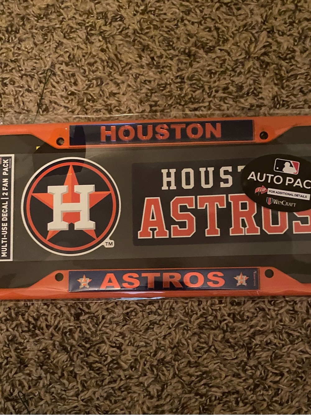 Wincraft Houston Astros Vinyl Decal Set - Orange and Navy